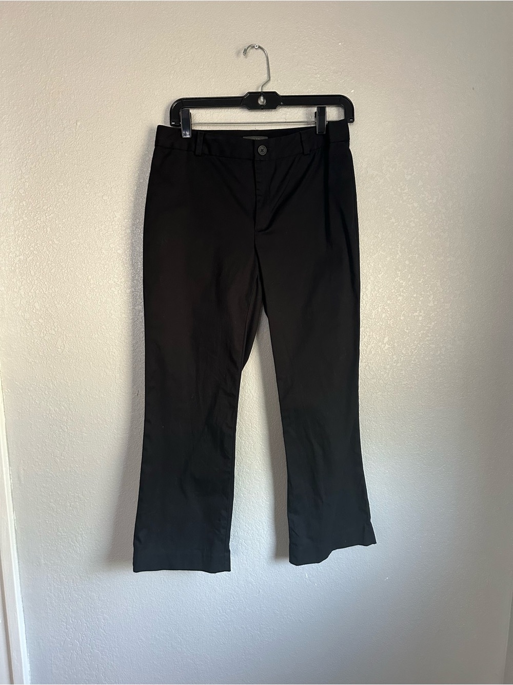 Banana Republic Black Stretch Ankle Trouser Dress Pants